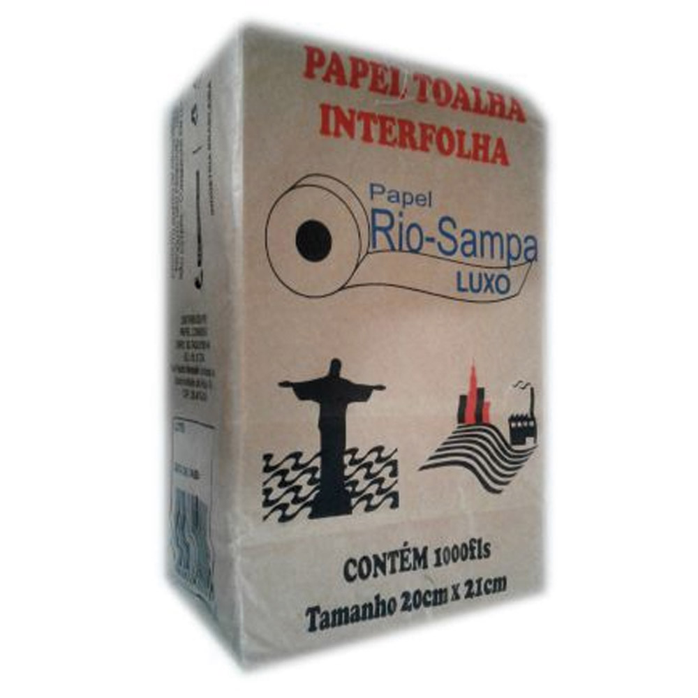 PAPEL TOALHA INTERFOLHA 20X21 1000FLS BRANCO RIO SAMPA - Decato